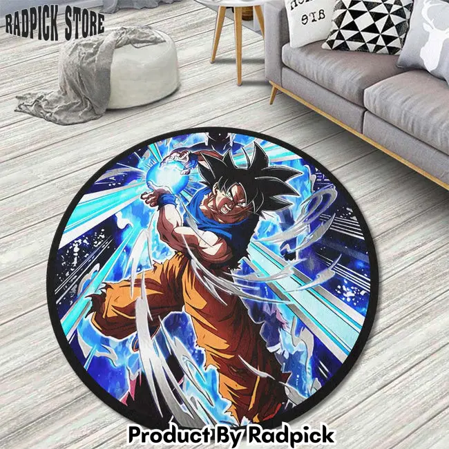 Goku skill round rug custom dragon ball anime circle carpet  rp5953595